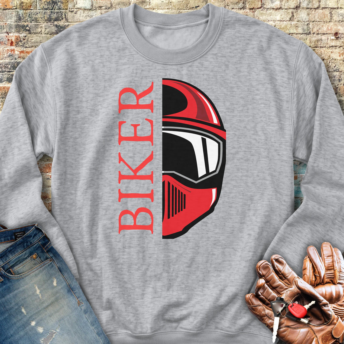 Half Helmet Sweatshirt - Sport Grey