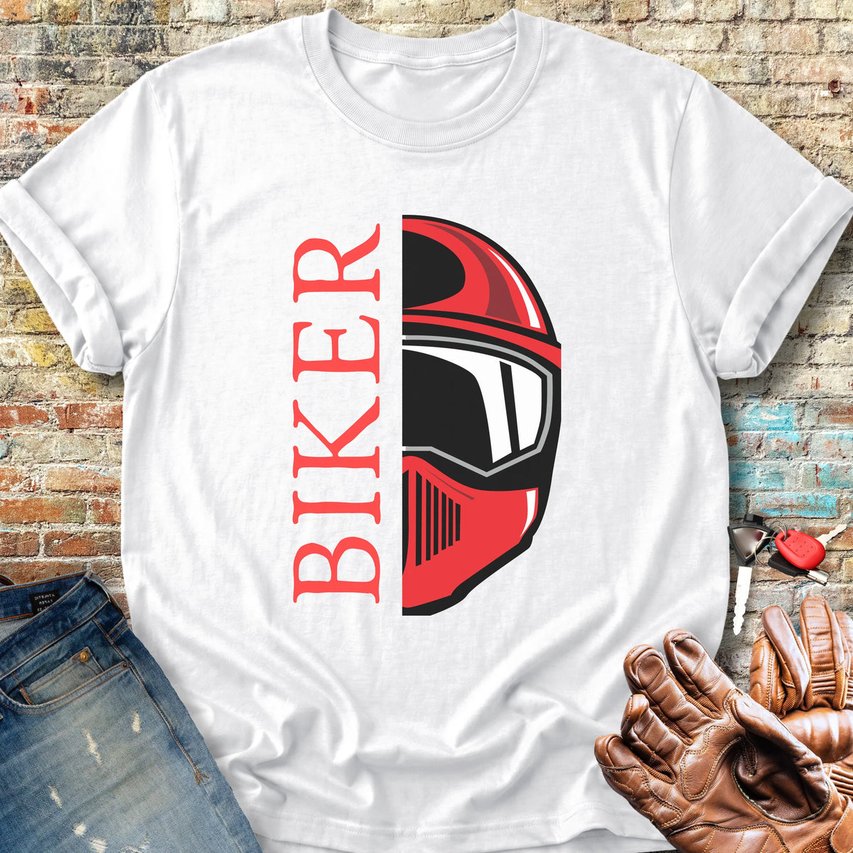 Half Helmet Classic T-Shirt - White