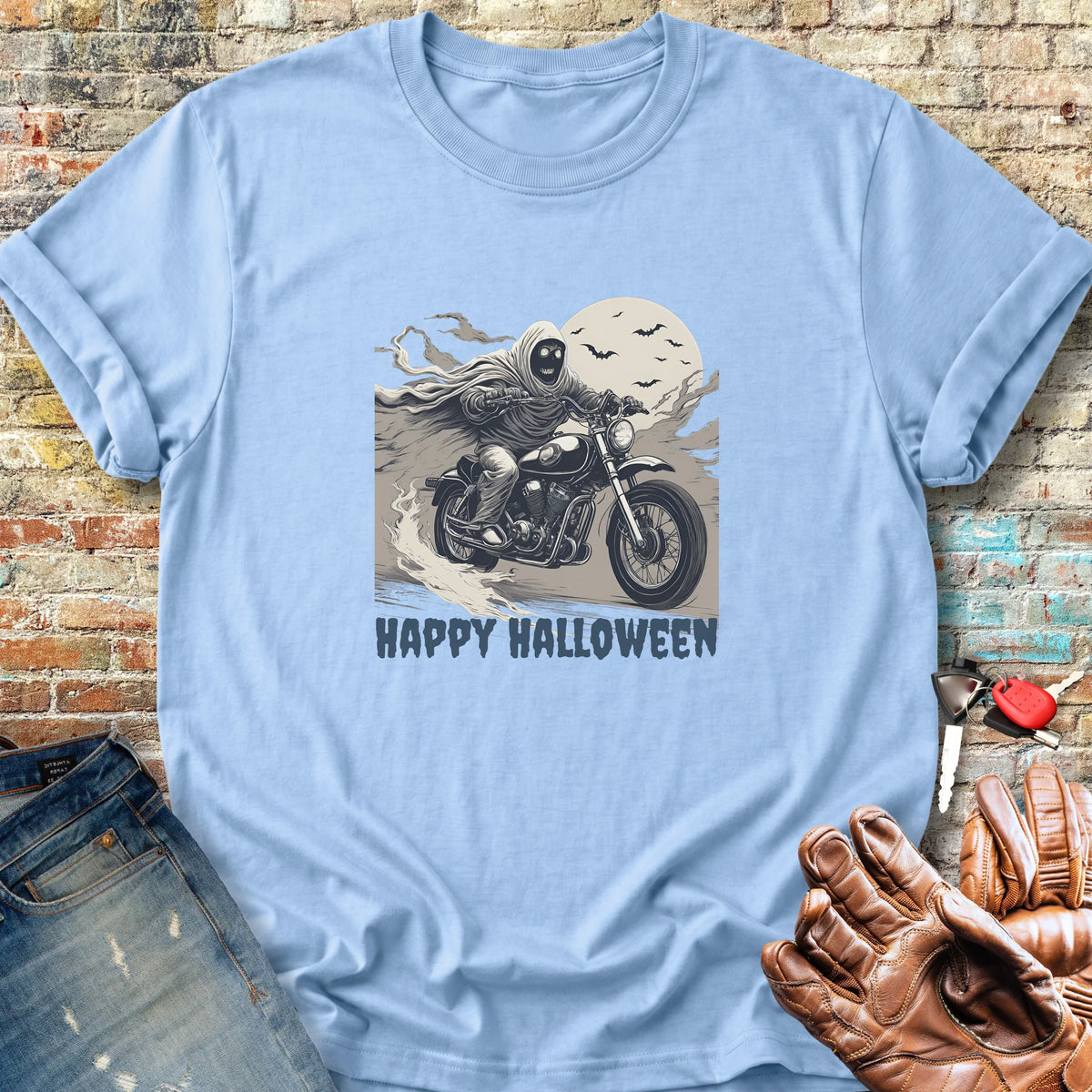 Halloween Mummy Classic T-Shirt - Light Blue