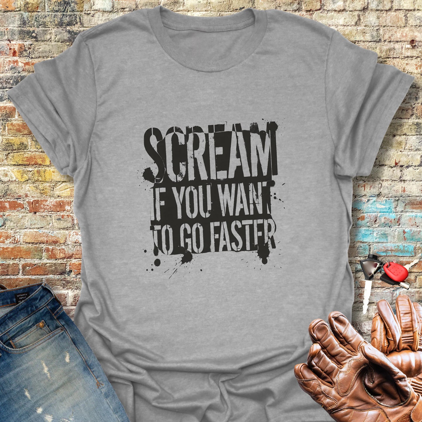 Halloween Scream T-Shirt - Sport Grey
