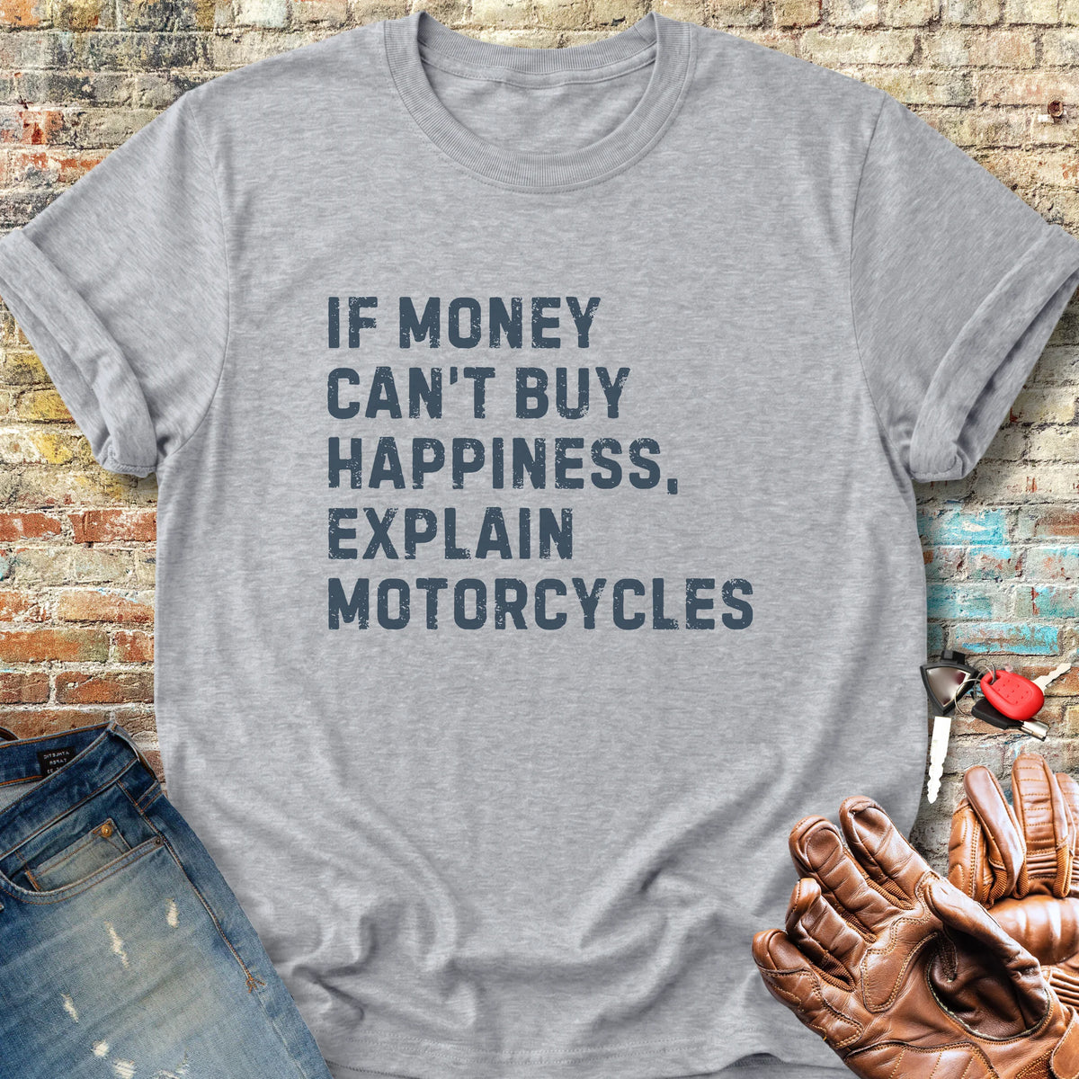 Happiness (Text) Classic T-Shirt - Sport Grey