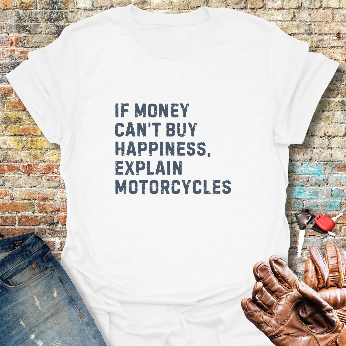 Happiness (Text) T-Shirt - White