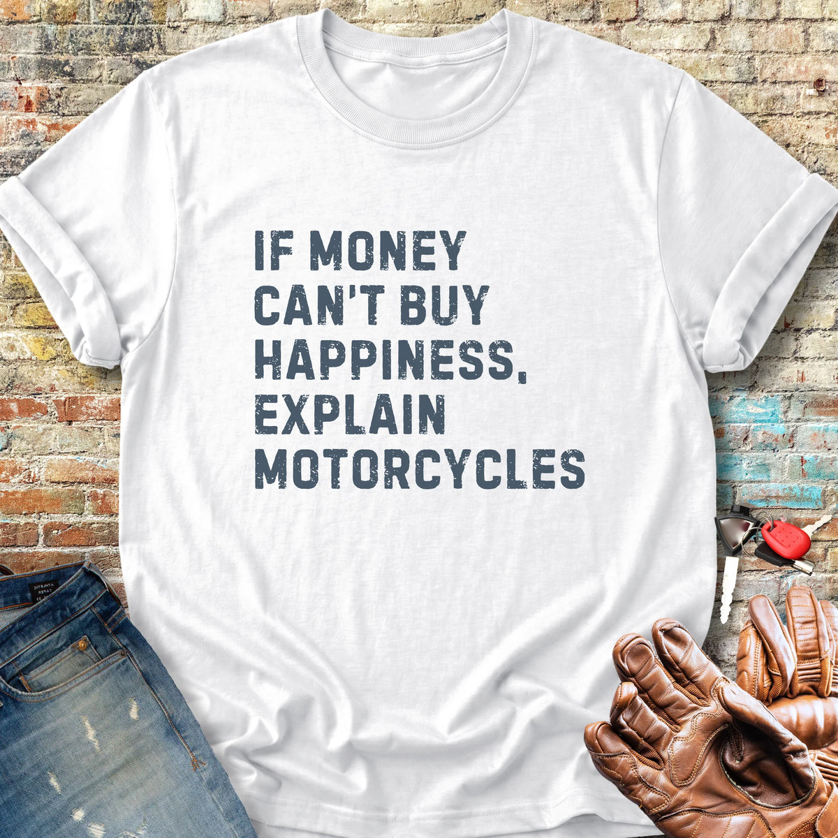 Happiness (Text) Classic T-Shirt - White