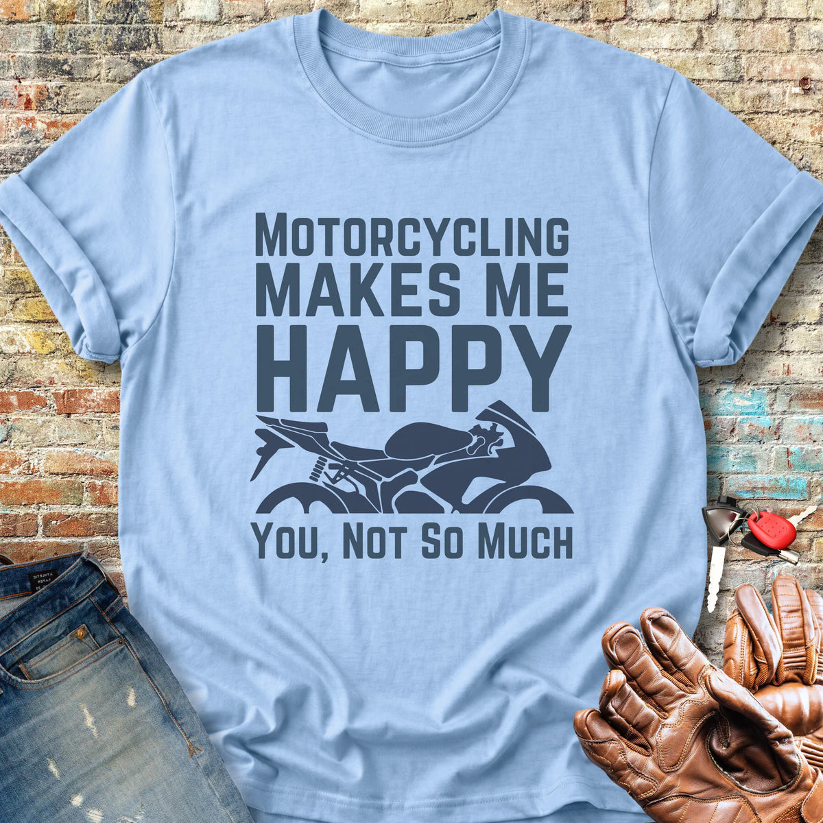 Happy Classic T-Shirt - Light Blue
