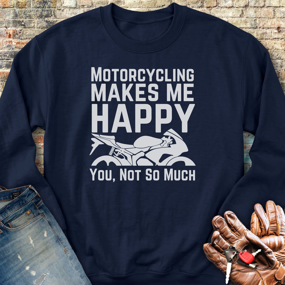 Happy Sweatshirt - Navy