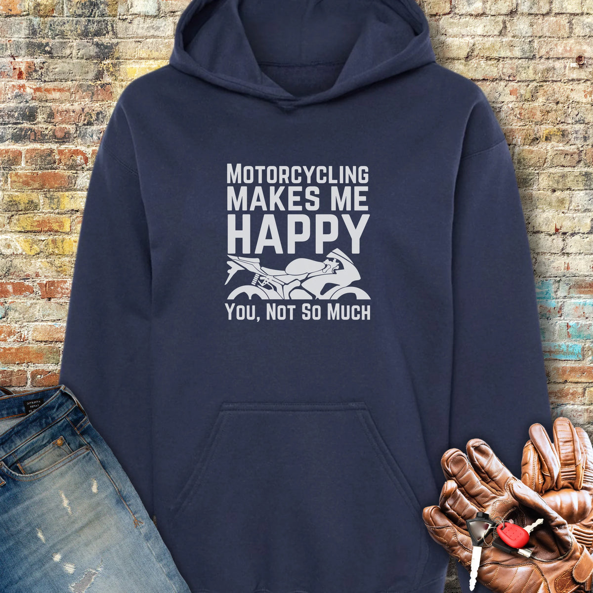 Happy Hoodie - Navy