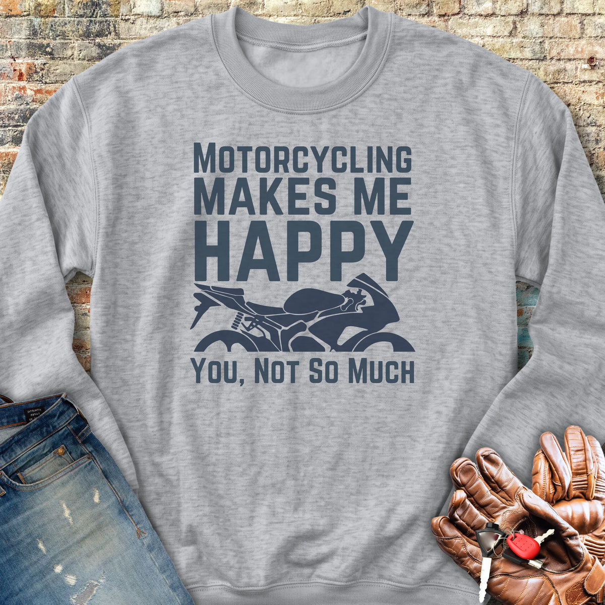 Happy Sweatshirt - Sport Grey