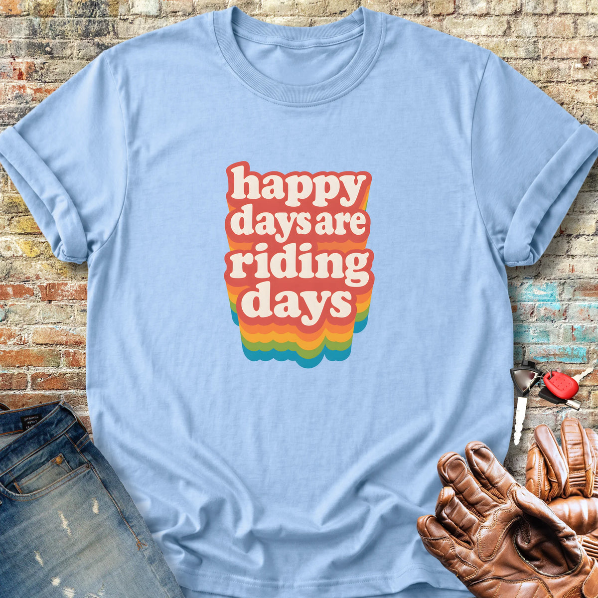 Happy Days Classic T-Shirt - Light Blue