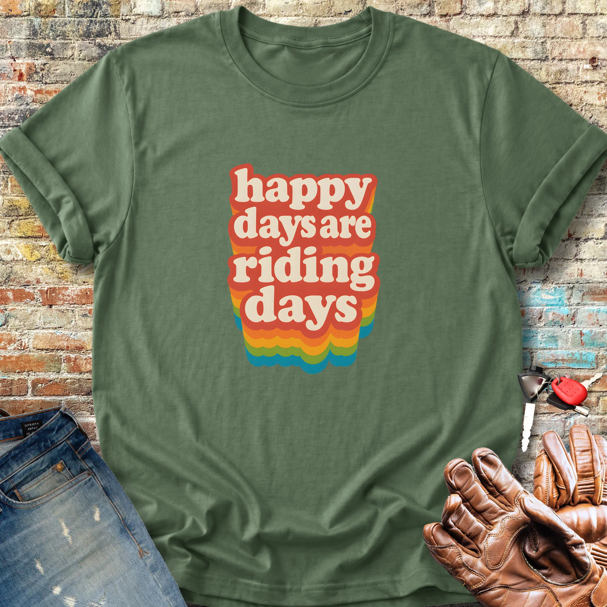 Happy Days Classic T-Shirt - Military Green