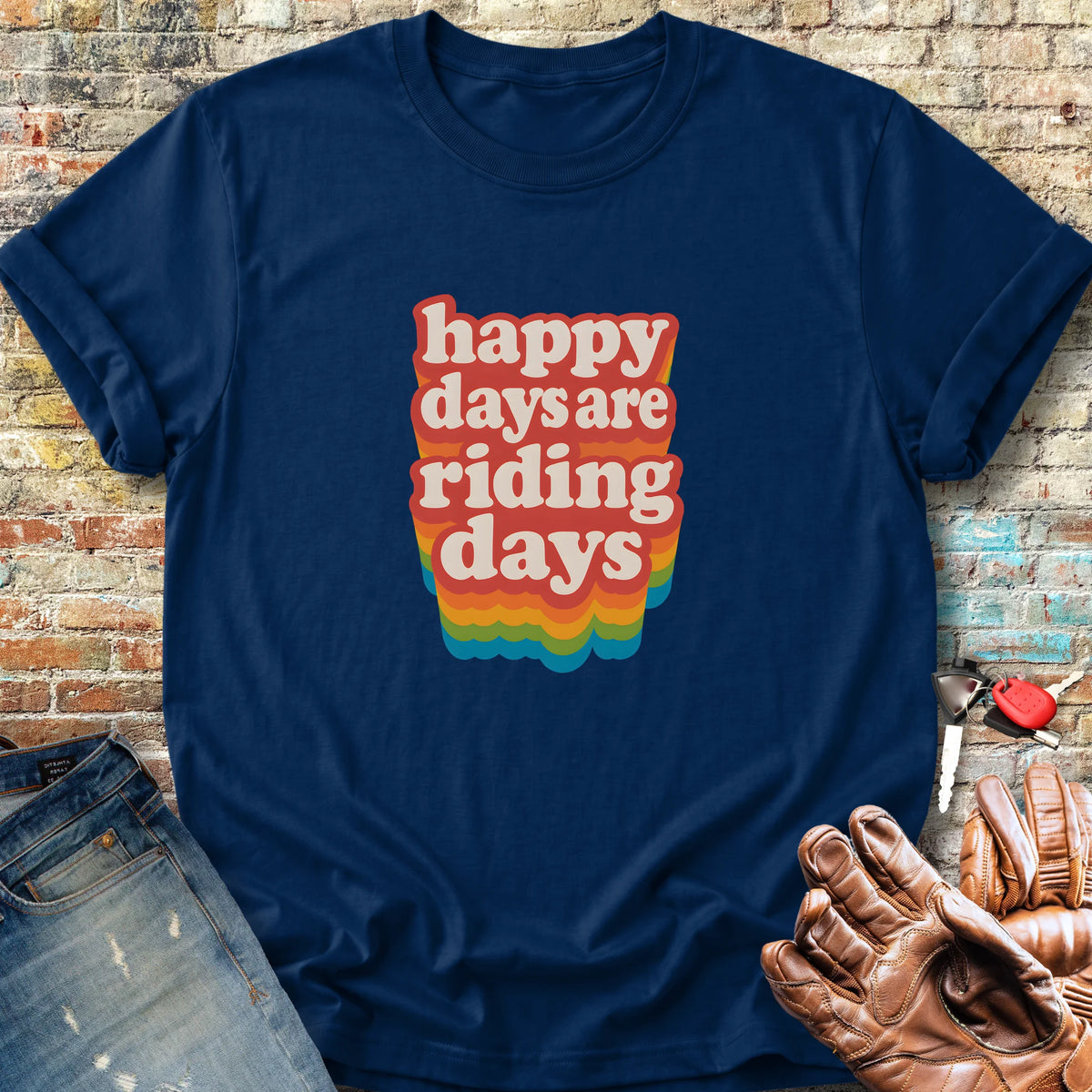 Happy Days Classic T-Shirt - Navy