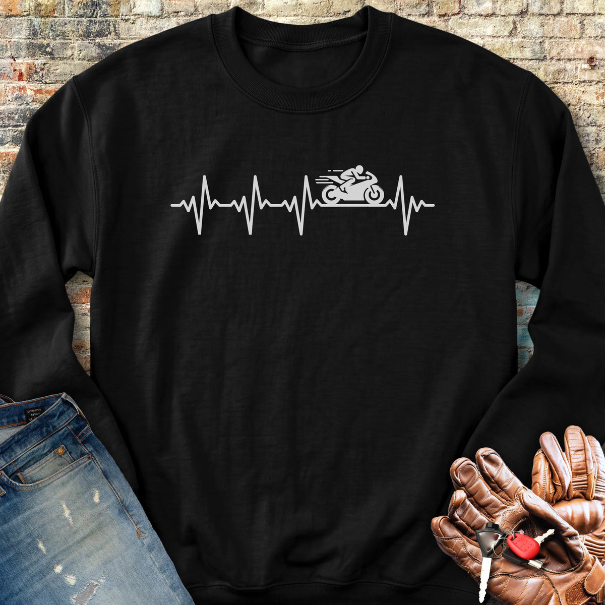 Heartbeat (Sports) Sweatshirt - Black