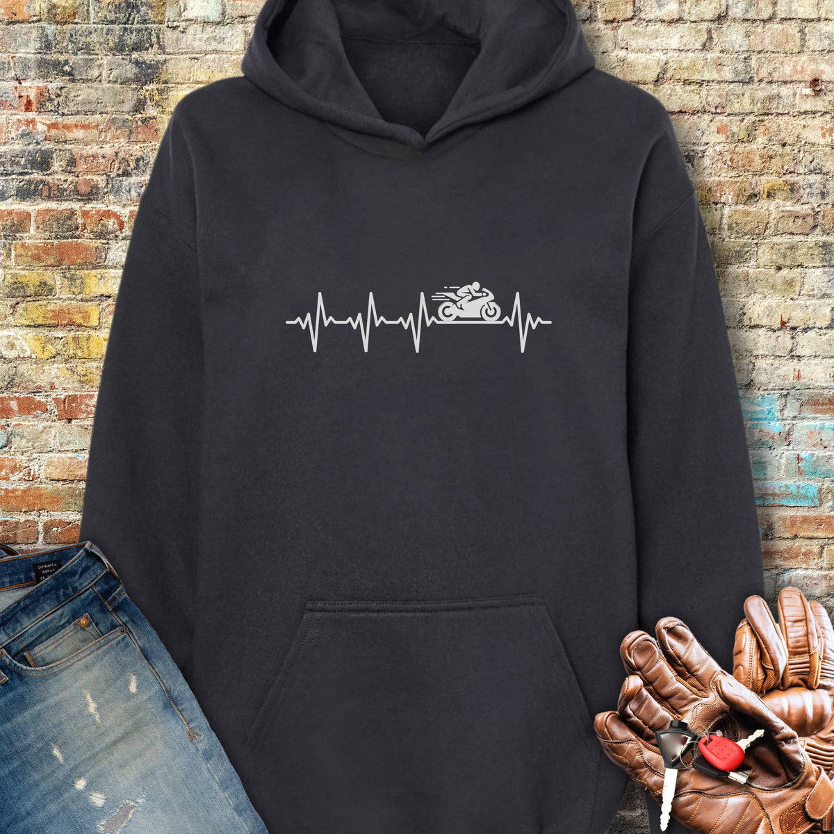 Heartbeat (Sports) Hoodie - Black