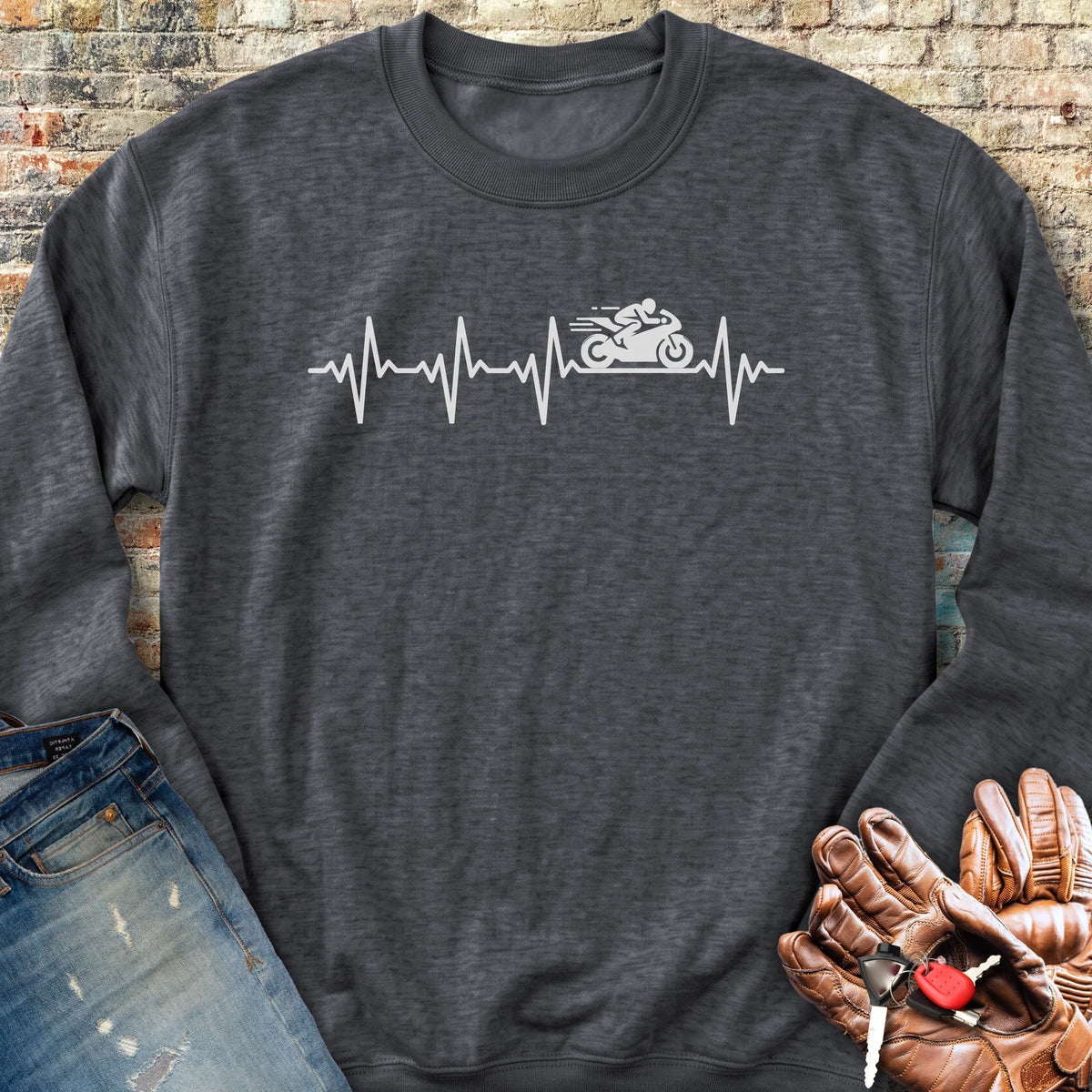 Heartbeat (Sports) Sweatshirt - Dark Heather