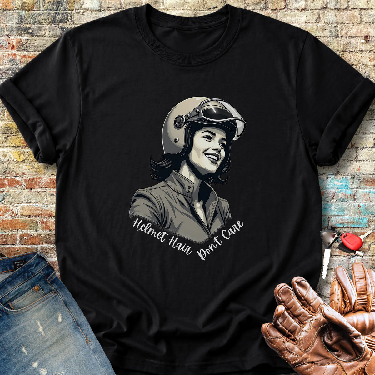 Helmet Hair Classic T-Shirt - Black