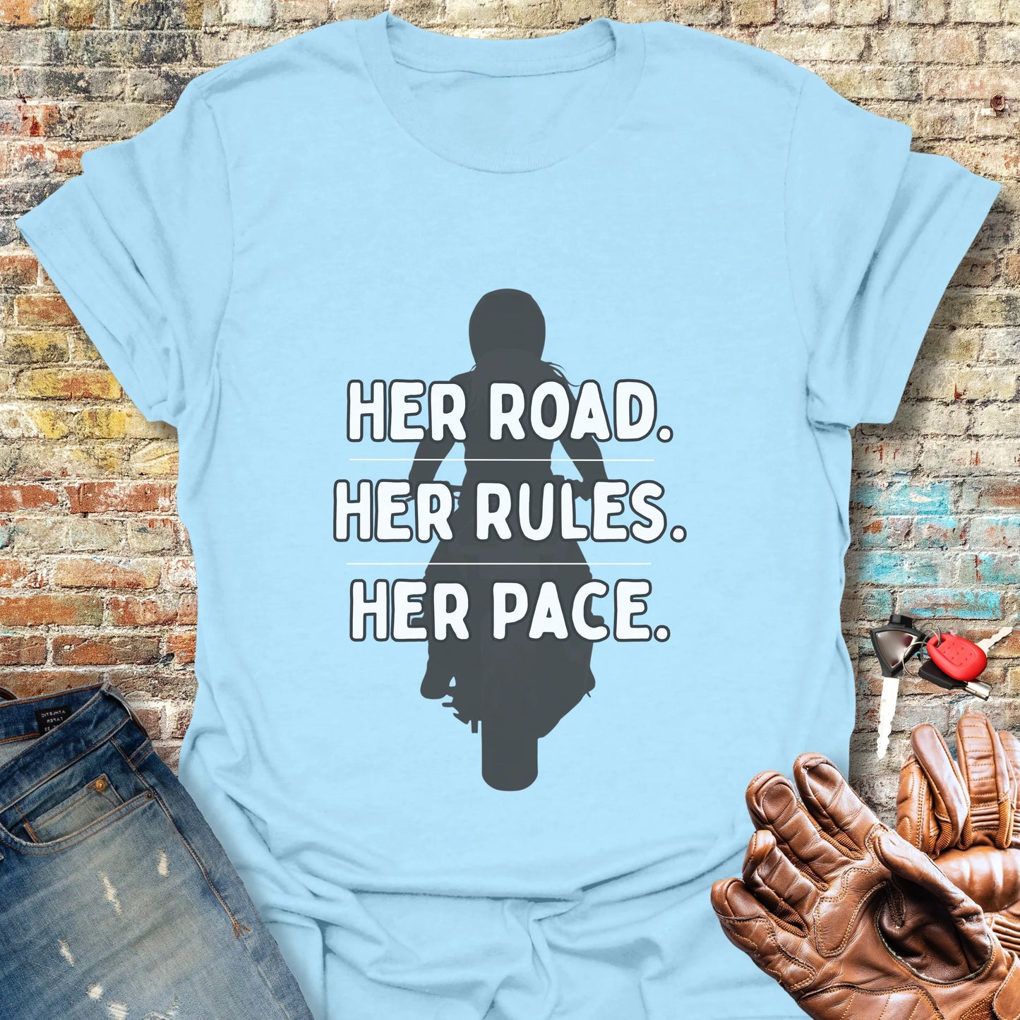 Her Rules T-Shirt - Light Blue