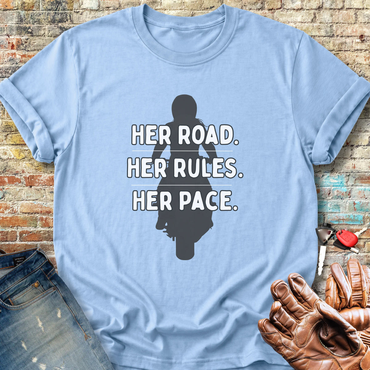 Her Rules Classic T-Shirt - Light Blue