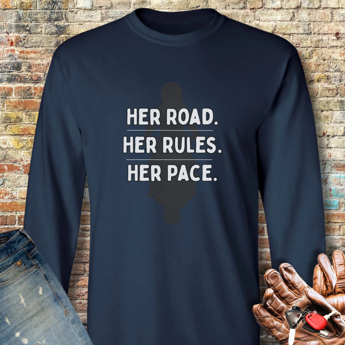 Her Rules Long Sleeve T-Shirt - Navy