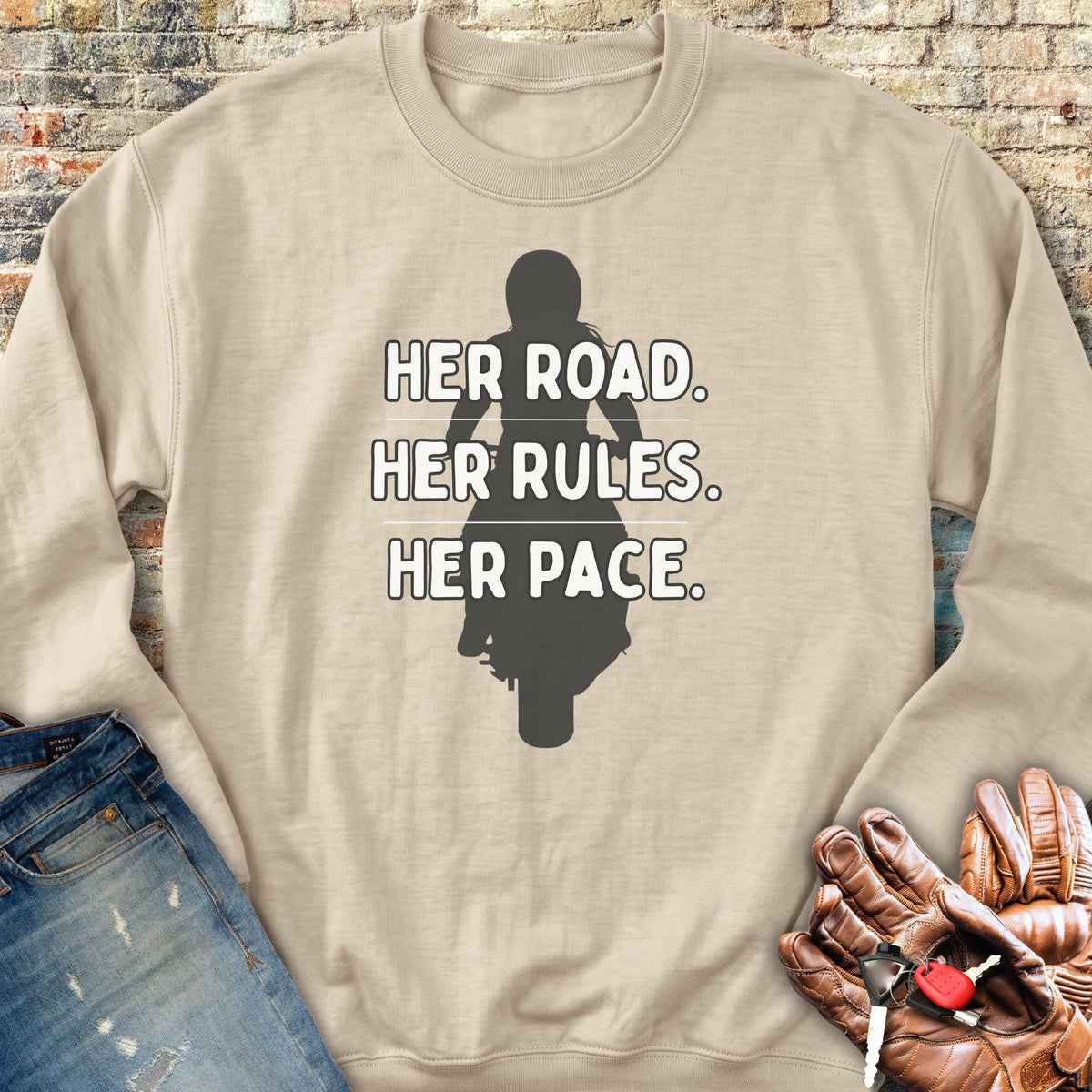 Her Rules Sweatshirt - Sand