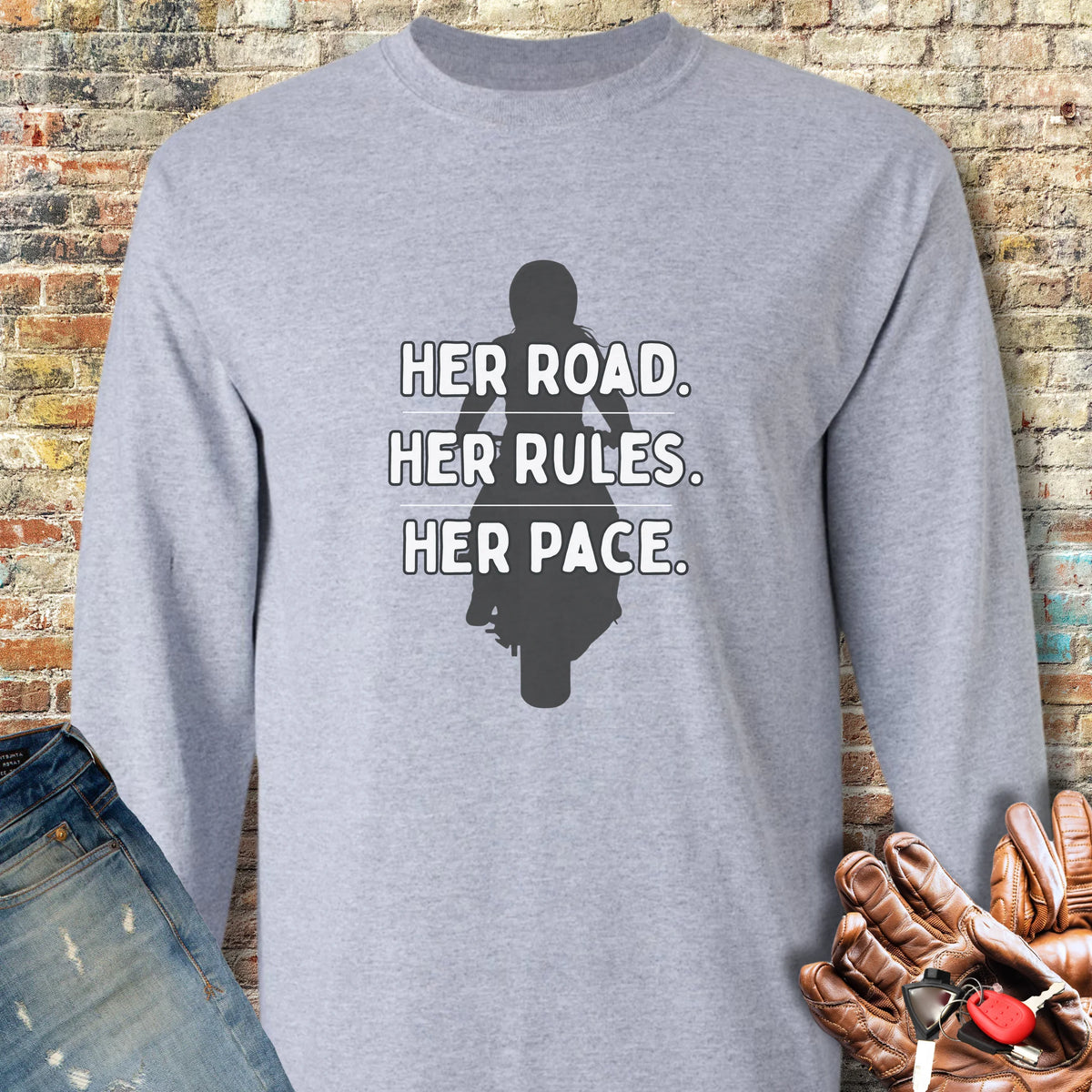 Her Rules Long Sleeve T-Shirt - Sport Grey