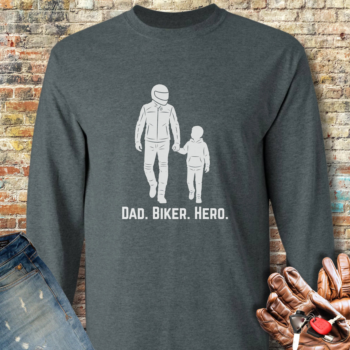 Hero Long Sleeve T-Shirt - Dark Heather