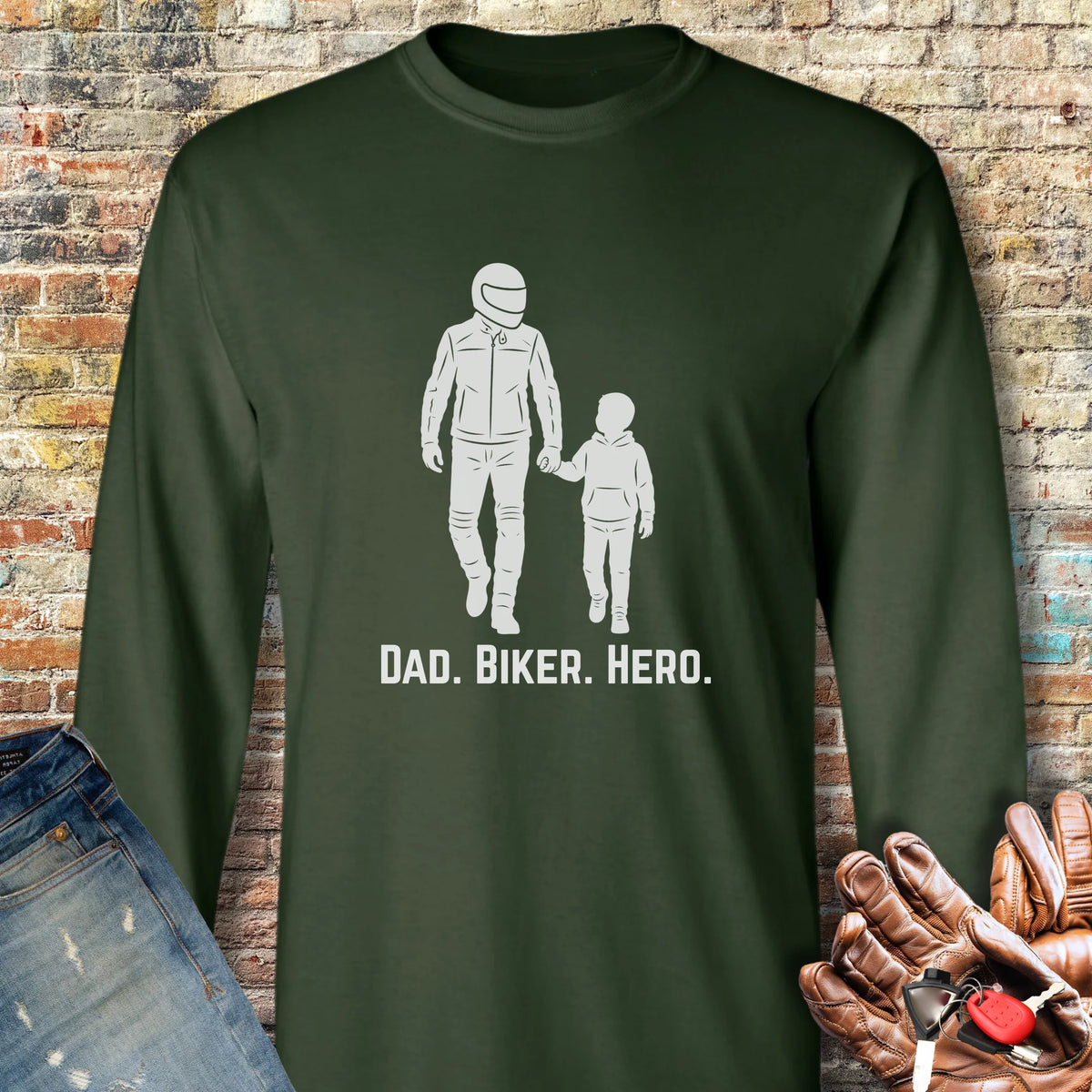 Hero Long Sleeve T-Shirt - Forest Green