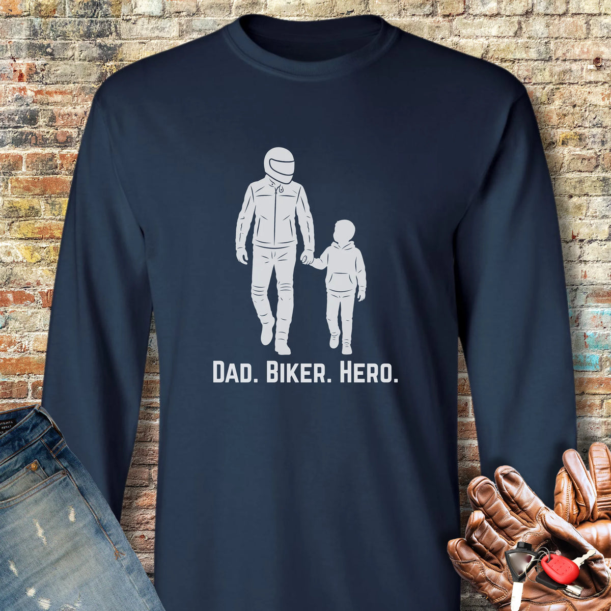 Hero Long Sleeve T-Shirt - Navy