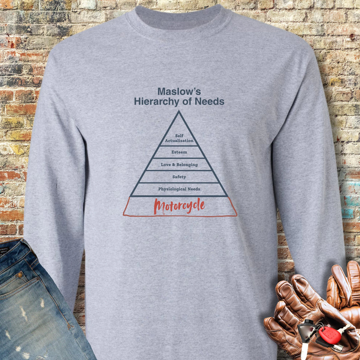 Hierarchy Long Sleeve T-Shirt - Sport Grey