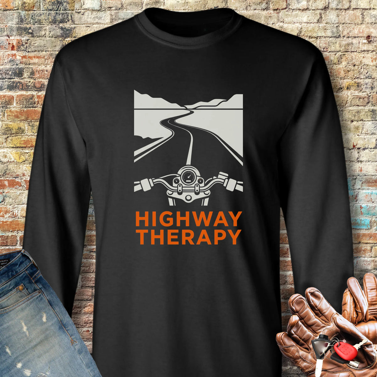 Highway Therapy Long Sleeve T-Shirt - Black