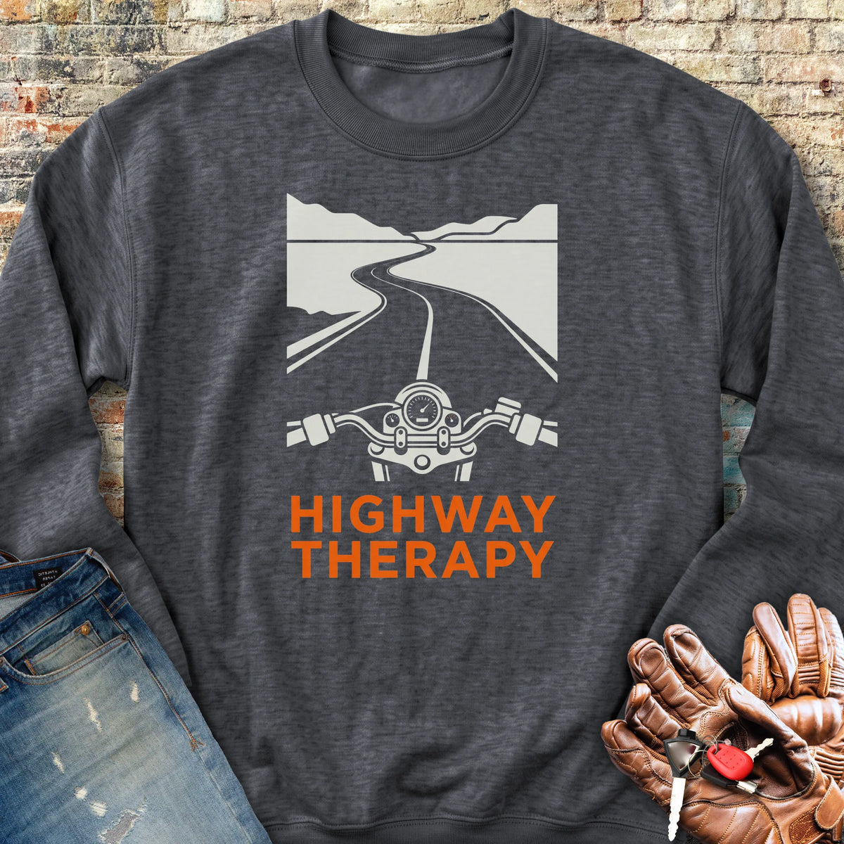 Highway Therapy Sweatshirt - Dark Heather