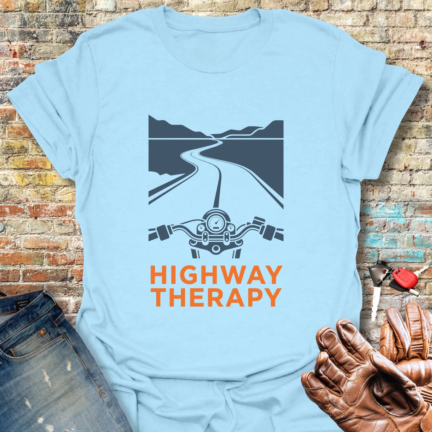 Highway Therapy T-Shirt - Light Blue