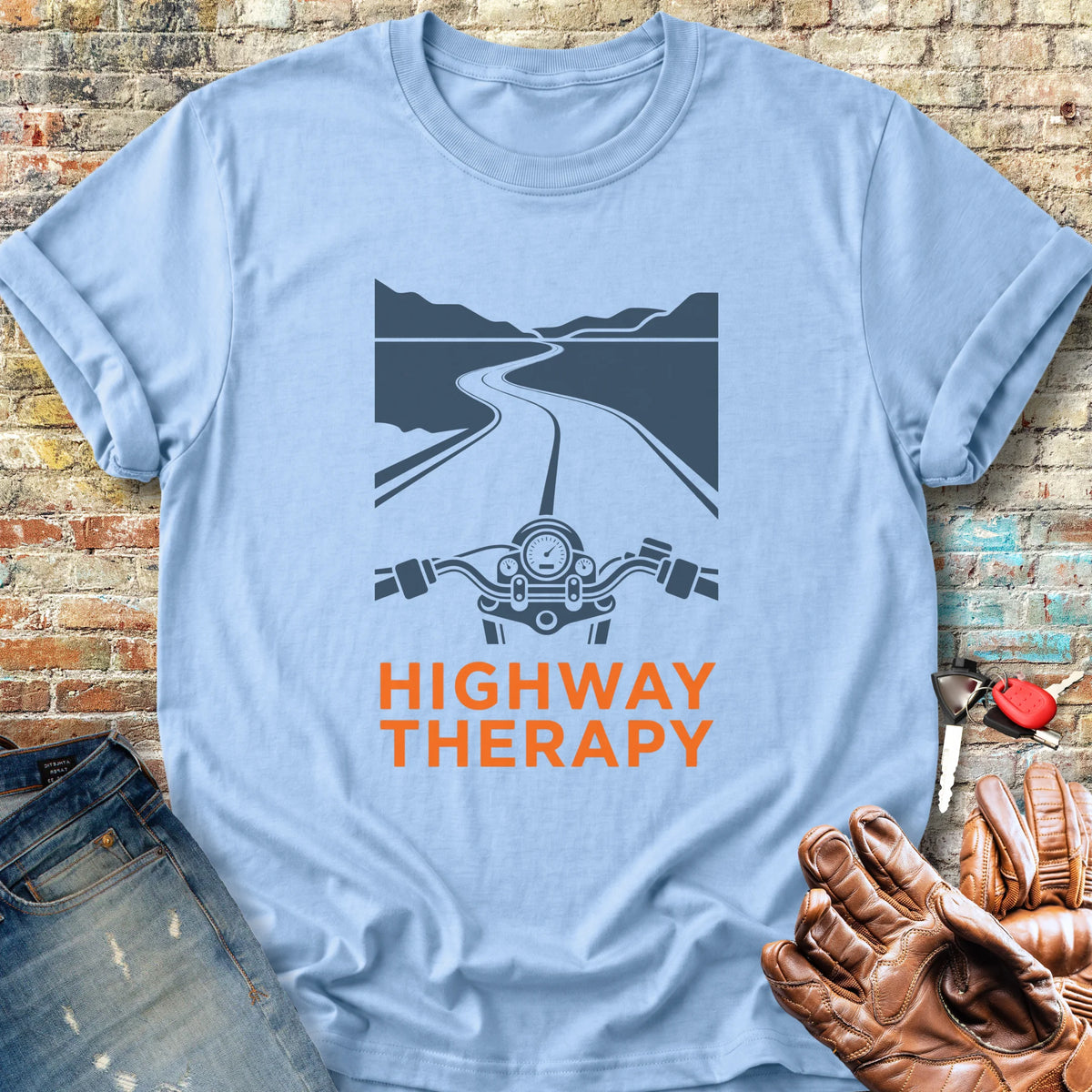 Highway Therapy Classic T-Shirt - Light Blue