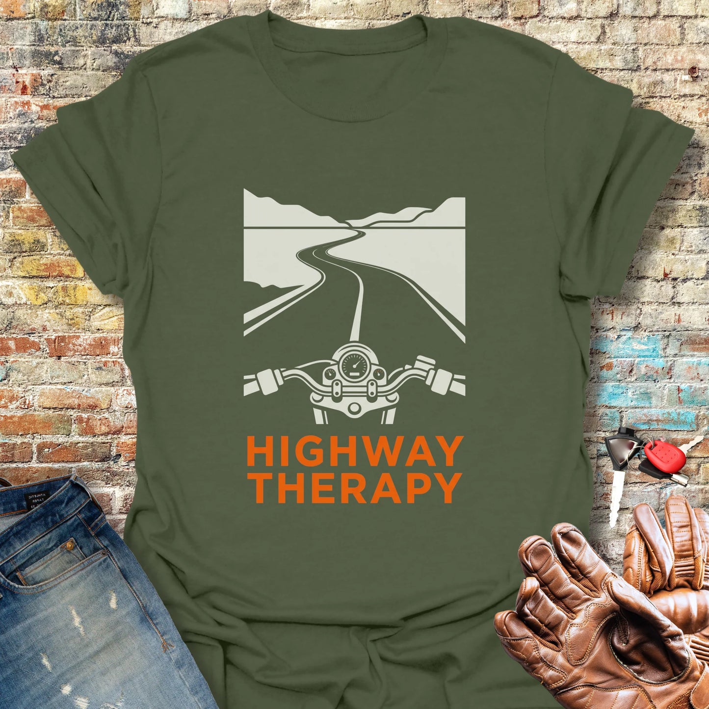 Highway Therapy T-Shirt - Military Green