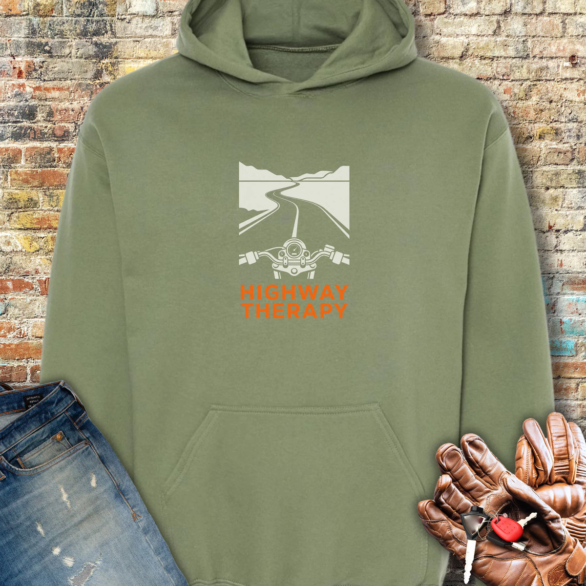 Highway Therapy Hoodie - Military Green