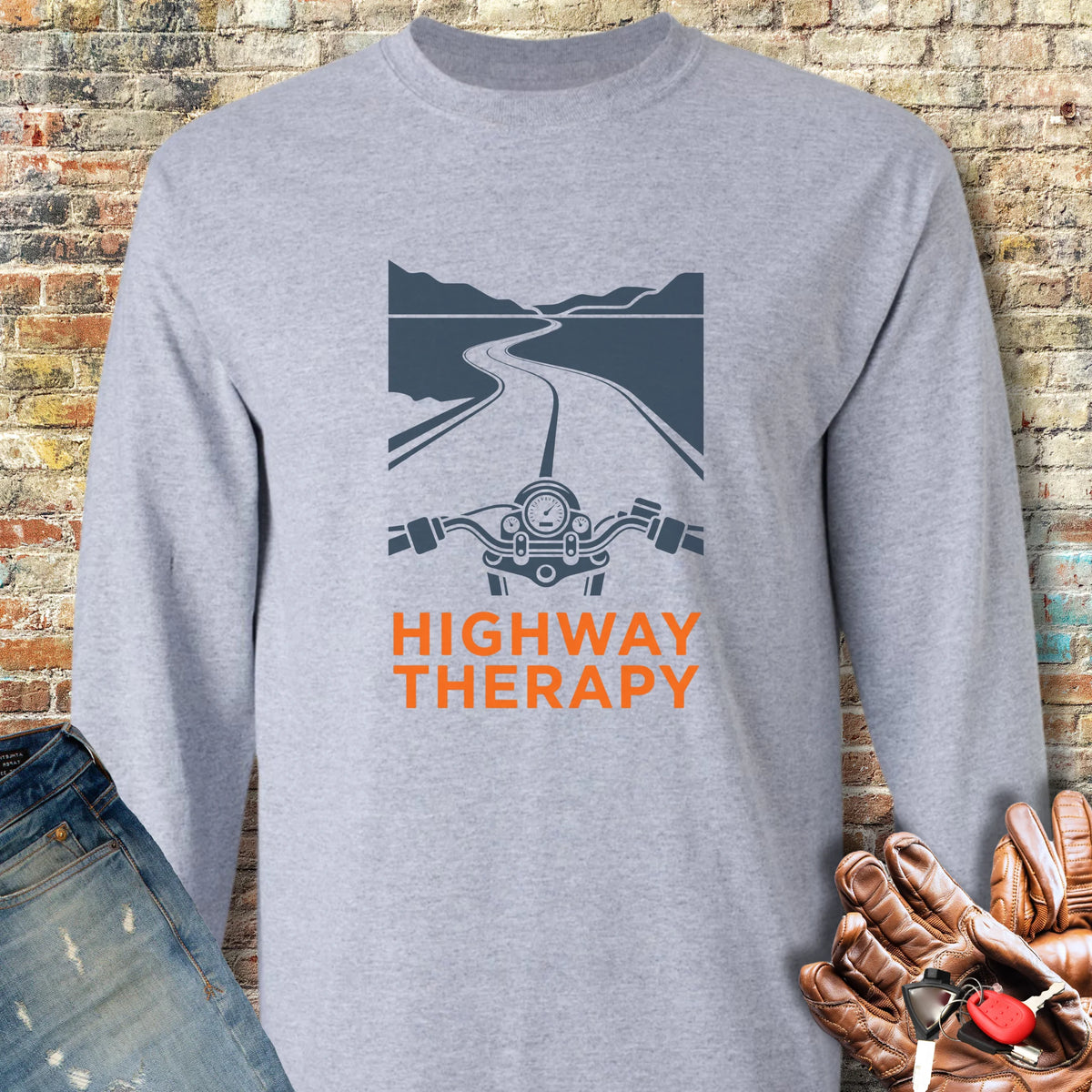 Highway Therapy Long Sleeve T-Shirt - Sport Grey