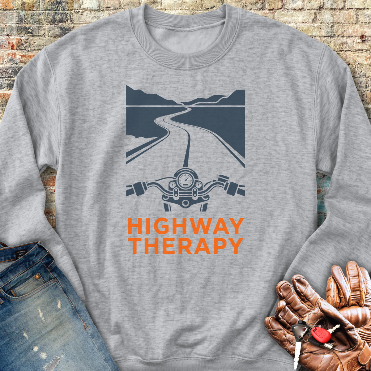 Highway Therapy Sweatshirt - Sport Grey