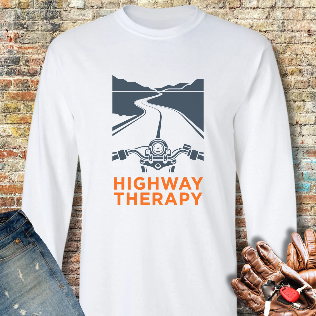Highway Therapy Long Sleeve T-Shirt - White