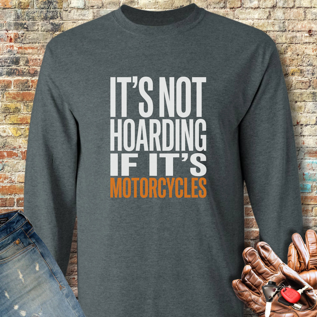 Hoarding Long Sleeve T-Shirt - Dark Heather