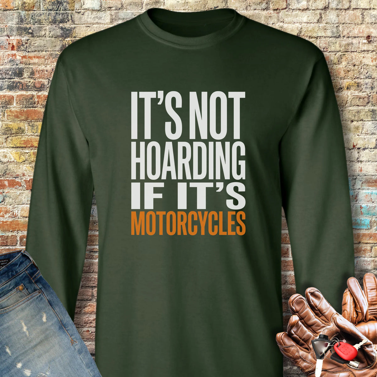 Hoarding Long Sleeve T-Shirt - Forest Green