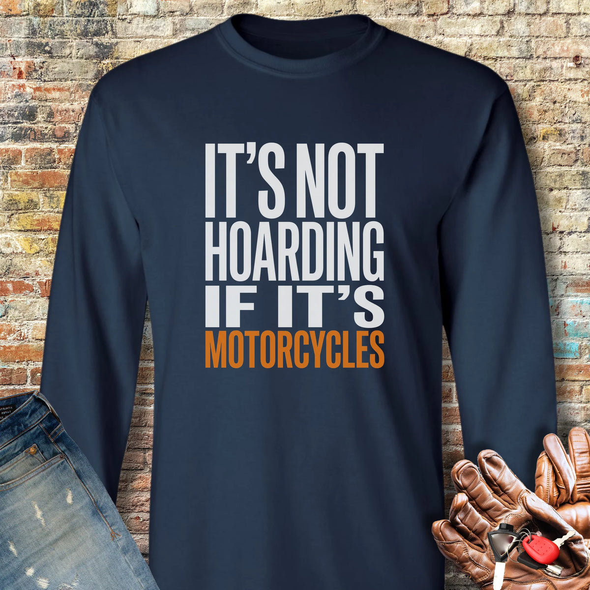 Hoarding Long Sleeve T-Shirt - Navy