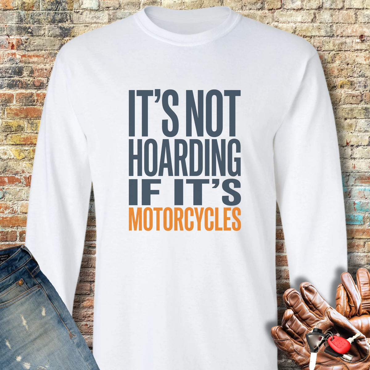 Hoarding Long Sleeve T-Shirt - White