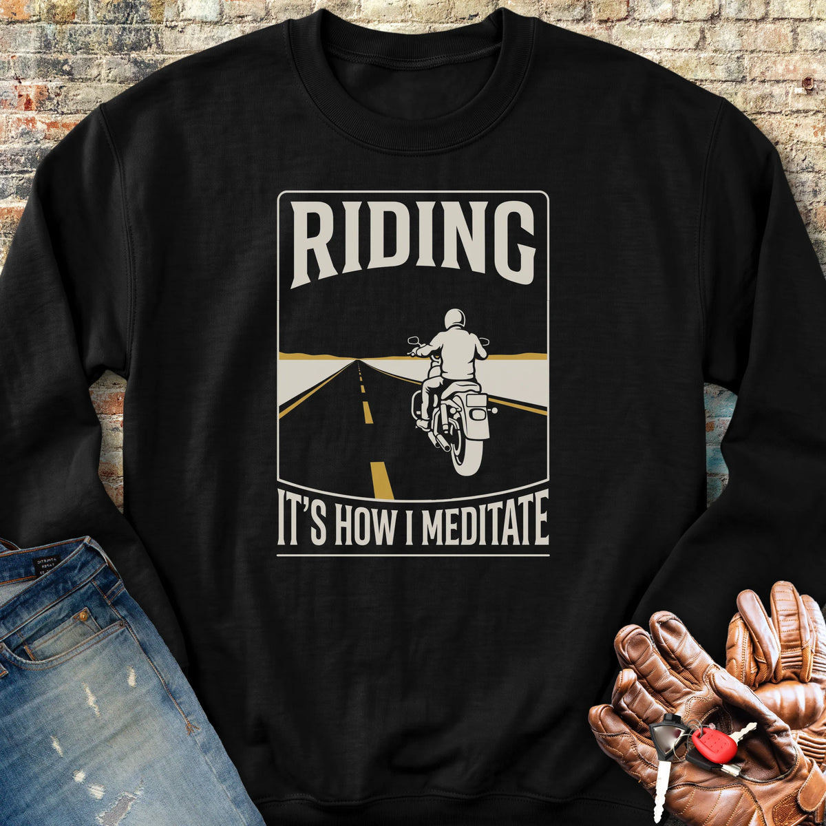 How I Meditate Sweatshirt - Black