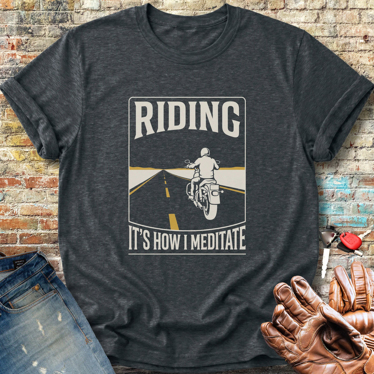How I Meditate Classic T-Shirt - Dark Heather