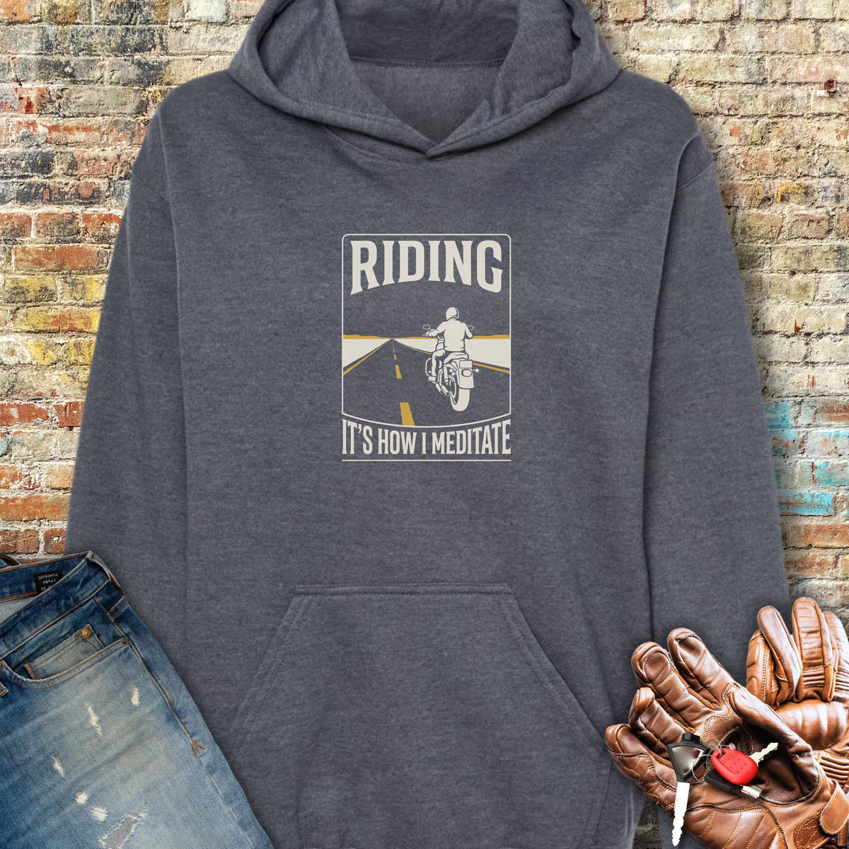How I Meditate Hoodie - Dark Heather