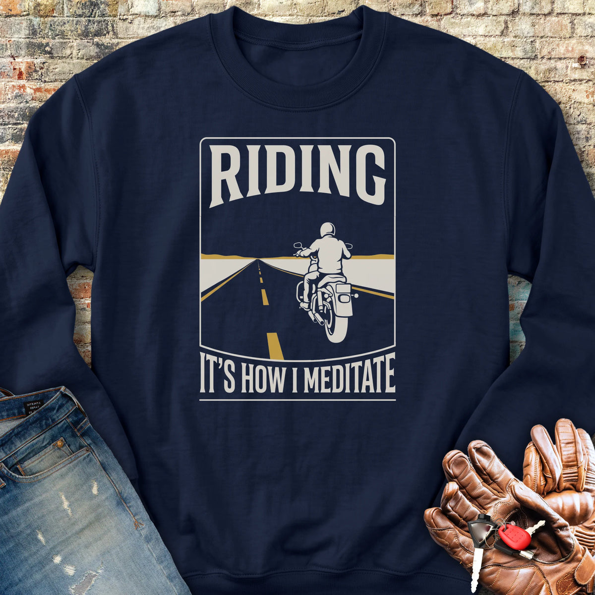 How I Meditate Sweatshirt - Navy