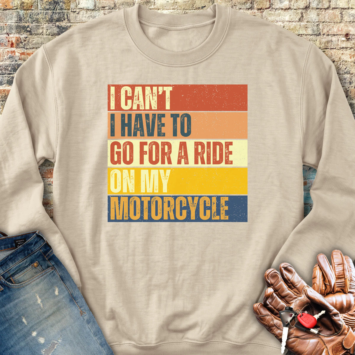 I Can't (Block) Sweatshirt - Sand