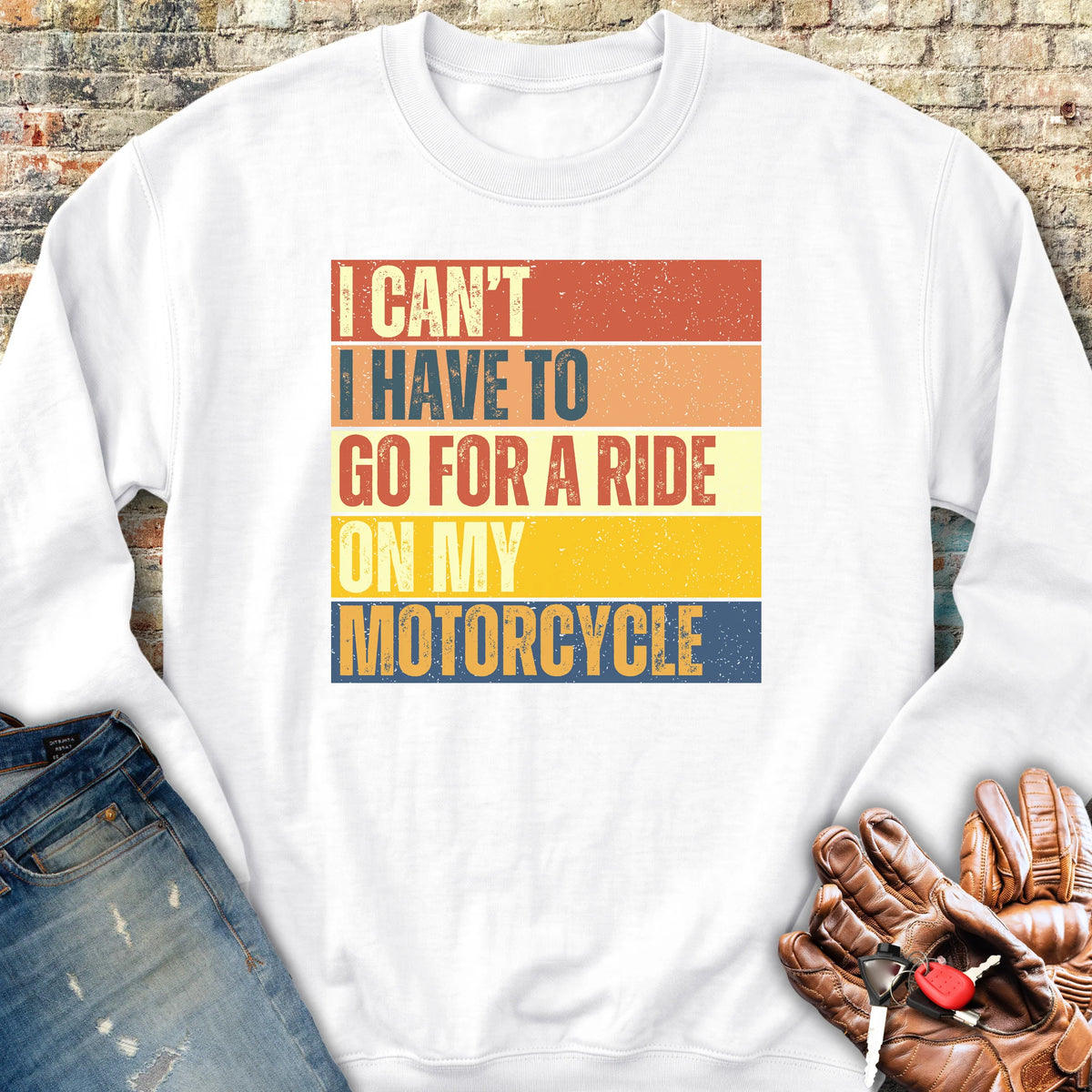 I Can't (Block) Sweatshirt - White