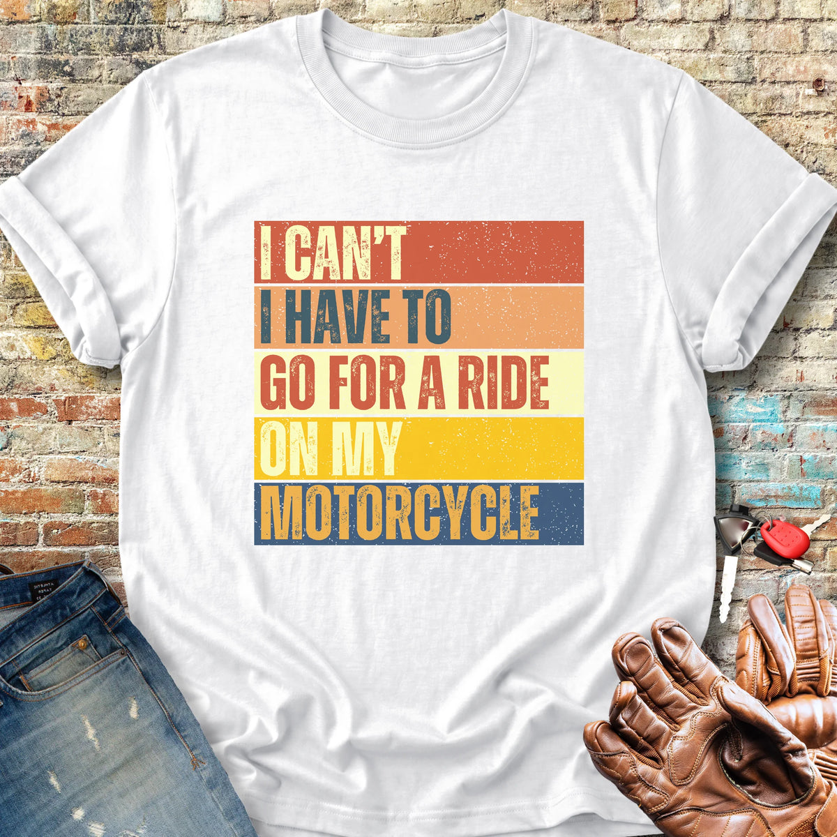 I Can't (Block) Classic T-Shirt - White