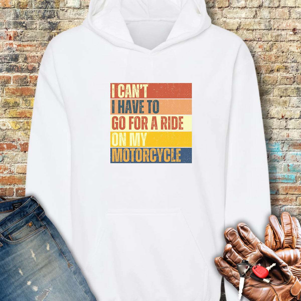 I Can't (Block) Hoodie - White