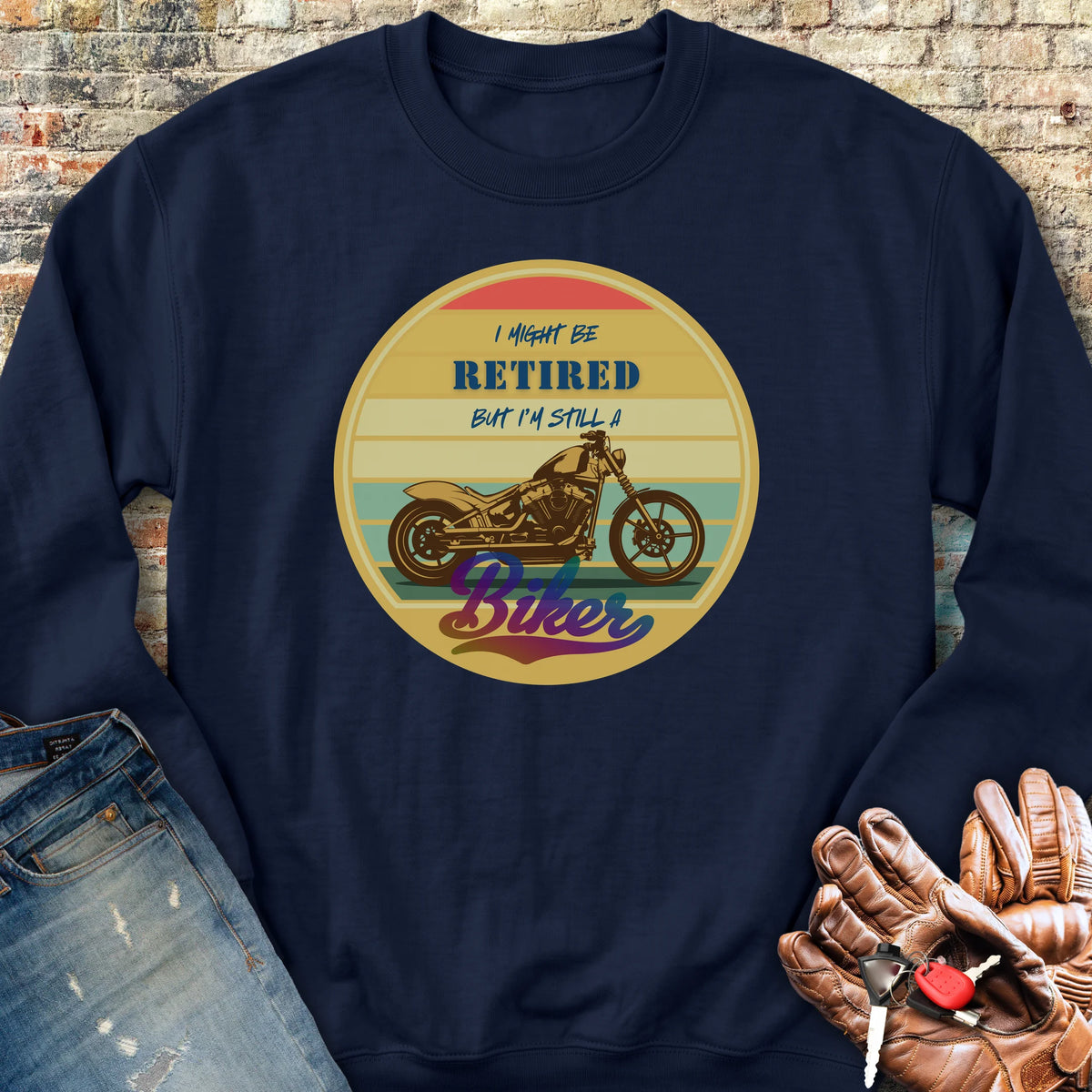 I Might Be Retired Sweatshirt - Navy