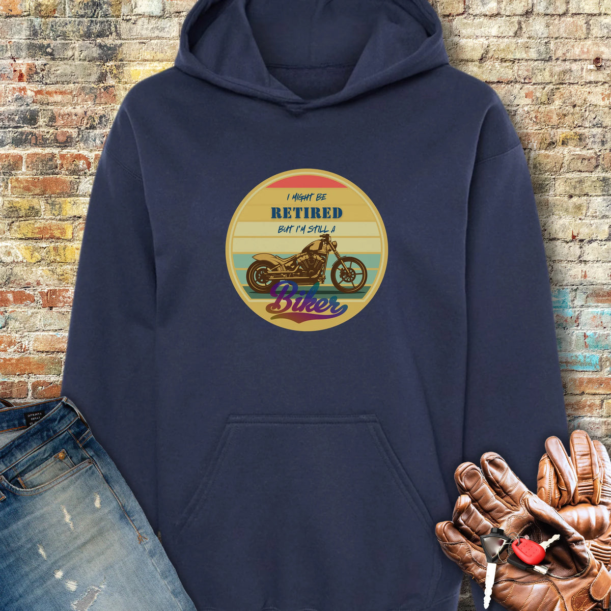 I Might Be Retired Hoodie - Navy